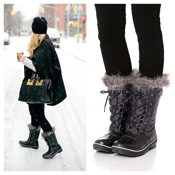 sorel tofino ii coated canvas & faux fur winter boots